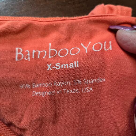 Bamboo You Women's Coral Tunic Short Sleeve Scoop Neck High Low Hem Size X-Small - Picture 4 of 6